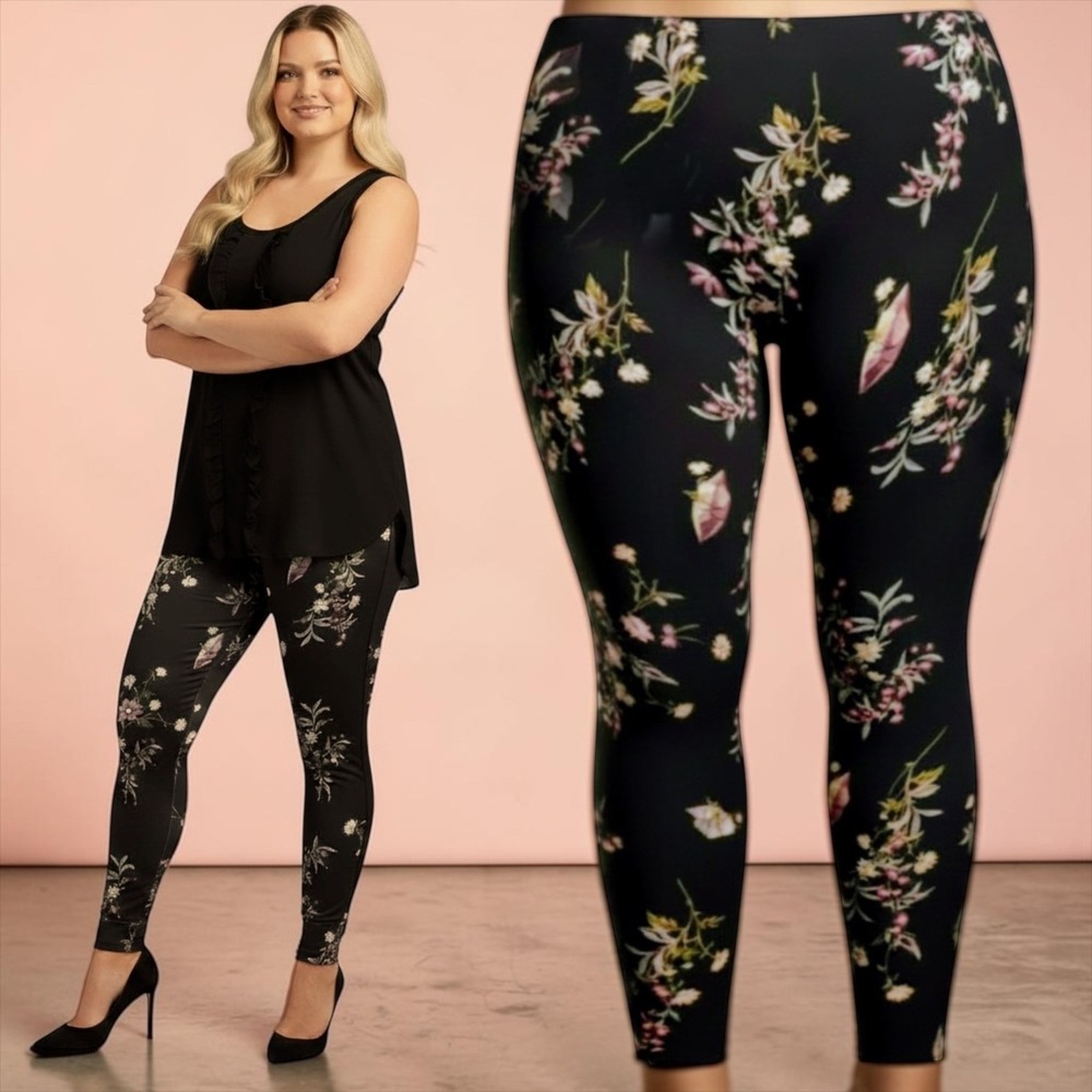 TORRID Nightfall "Crystal Daisies" Full Length Leggings NWT Size 1X